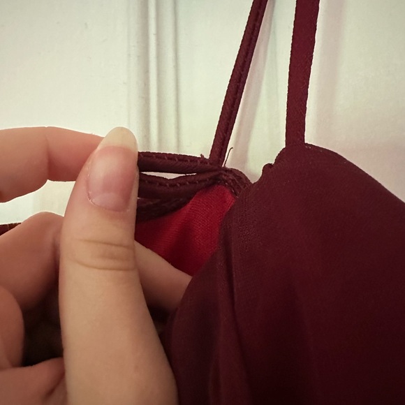 Ruby Rox Red Layered Mesh Dress. - Picture 9 of 16